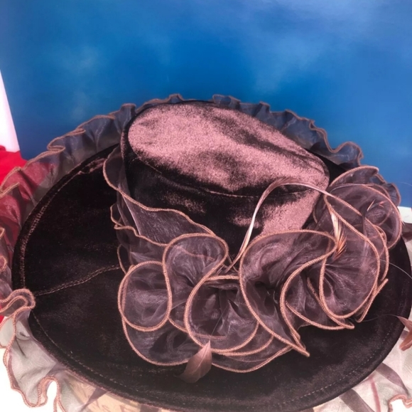 Vintage Velvet and Organza Hat main image 5
